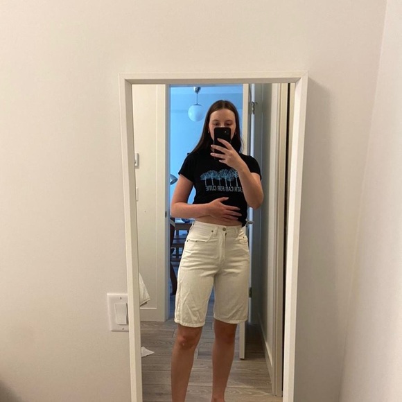 SOLD - Vintage long white jorts - Picture 1 of 4